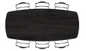 Stół Xooon Arvada 250 x 110 cm Oval lity dąb onyx